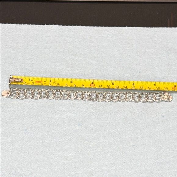 Like New Vintage Dynasty Sterling Silver Double Link Starter Charm Bracelet - Picture 3 of 3